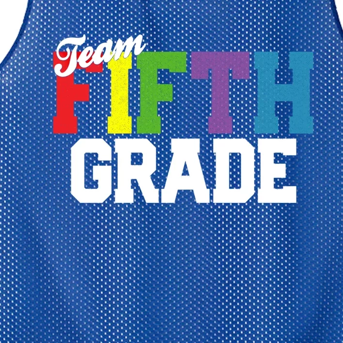 Team Fifth Grade 5Th Back To School Teacher Gift Cute Cute Gift Mesh Reversible Basketball Jersey Tank