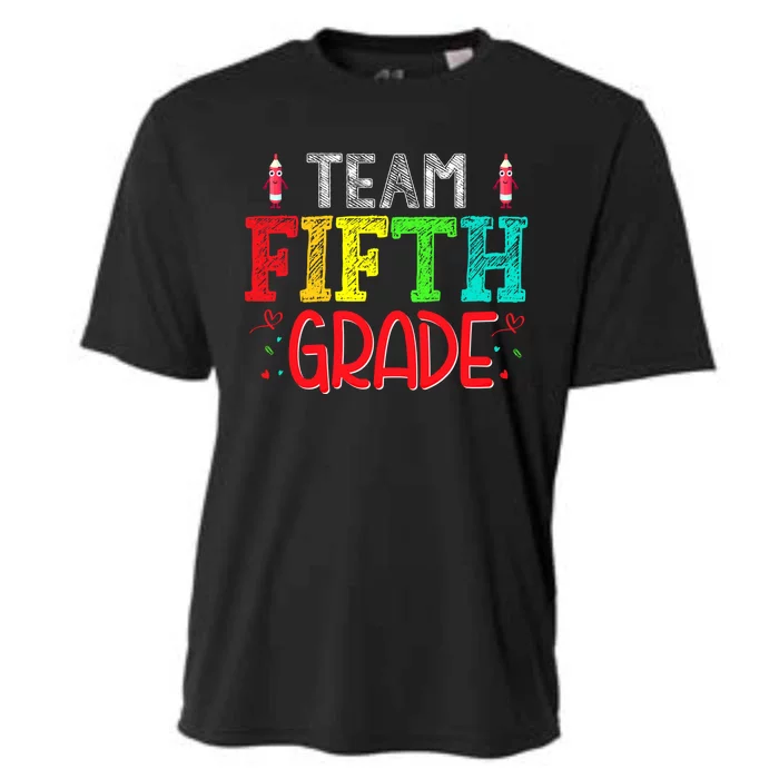 Team Fifth Grade Hello 5Th Grade Happy First Day Of School Meaningful Gift Cooling Performance Crew T-Shirt