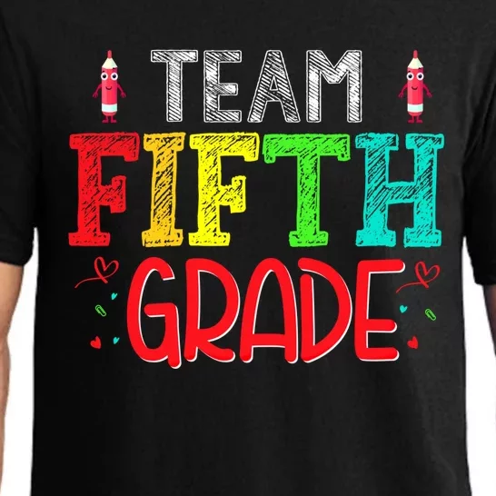 Team Fifth Grade Hello 5Th Grade Happy First Day Of School Meaningful Gift Pajama Set