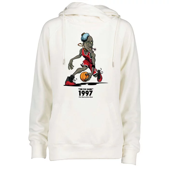 The Flu Game 1997 The Illest Of The Illest Limited Womens Funnel Neck Pullover Hood