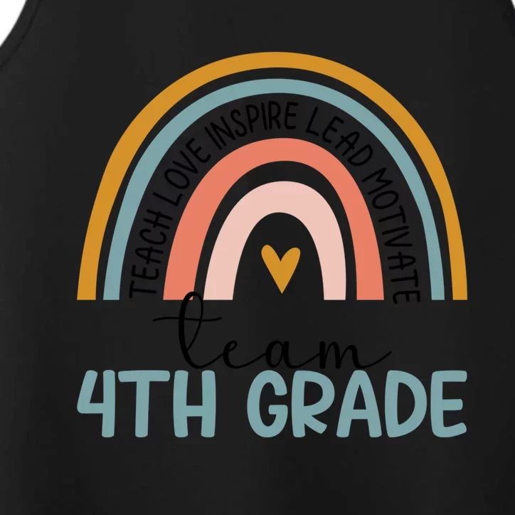 Team Fourth Grade Rainbow Happy First Day Of 4Th Grade Meaningful Gift Performance Tank