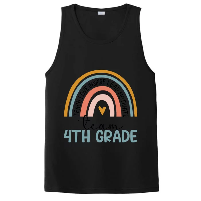 Team Fourth Grade Rainbow Happy First Day Of 4Th Grade Meaningful Gift Performance Tank