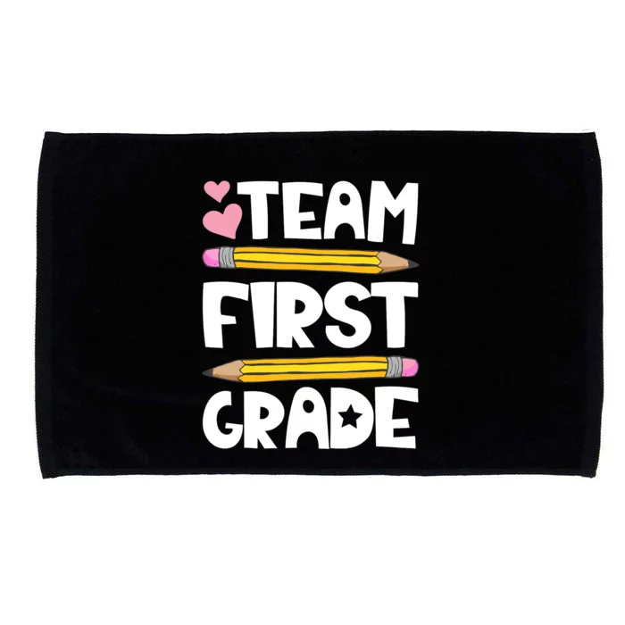 Team First Grade Funny 1st Back To School Teacher Student Microfiber Hand Towel