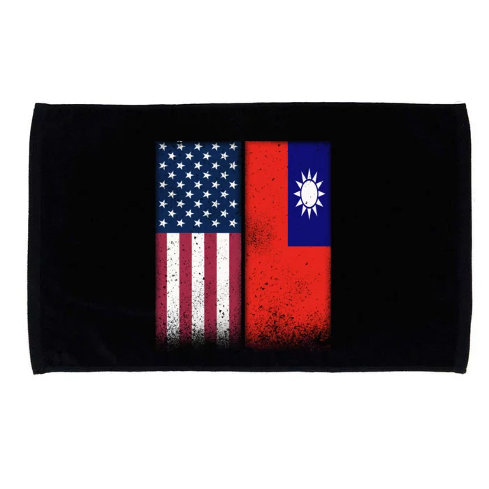 Taiwanese Flag Gift Usa And Taiwan Flags Proud Taiwan Gift Microfiber Hand Towel