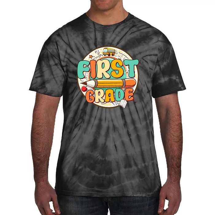 Team First Grade Teacher Student Back To School 1st Grade Gift Tie-Dye T-Shirt