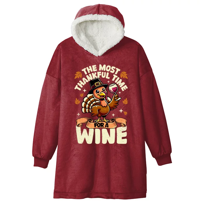 Thanksgiving Family Gift Hooded Wearable Blanket