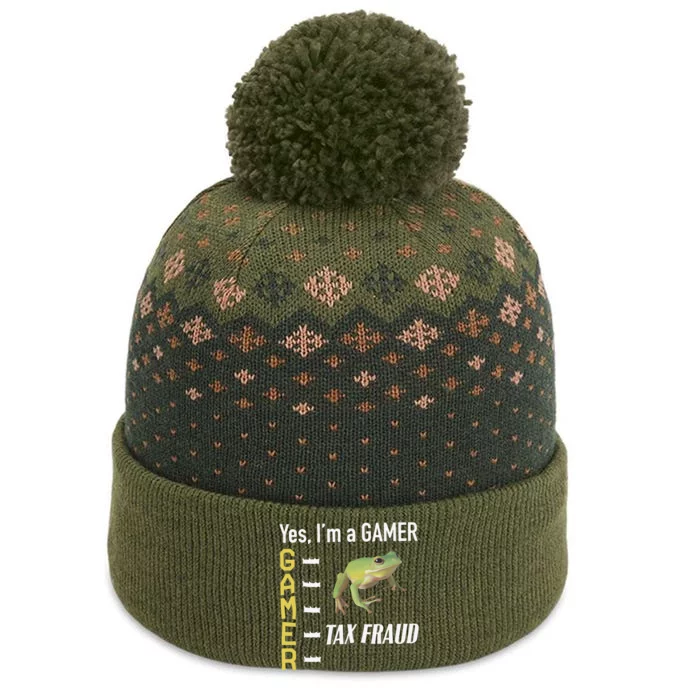 Tax Fraud Gamer The Baniff Cuffed Pom Beanie