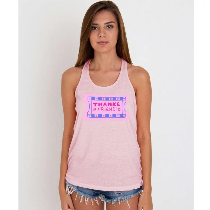 Thanks Friend Gift Women's Knotted Racerback Tank