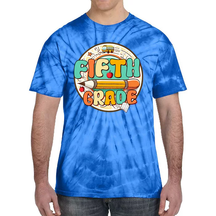 Team Fifth Grade Teacher Student Back To School 5th Grade Gift Tie-Dye T-Shirt