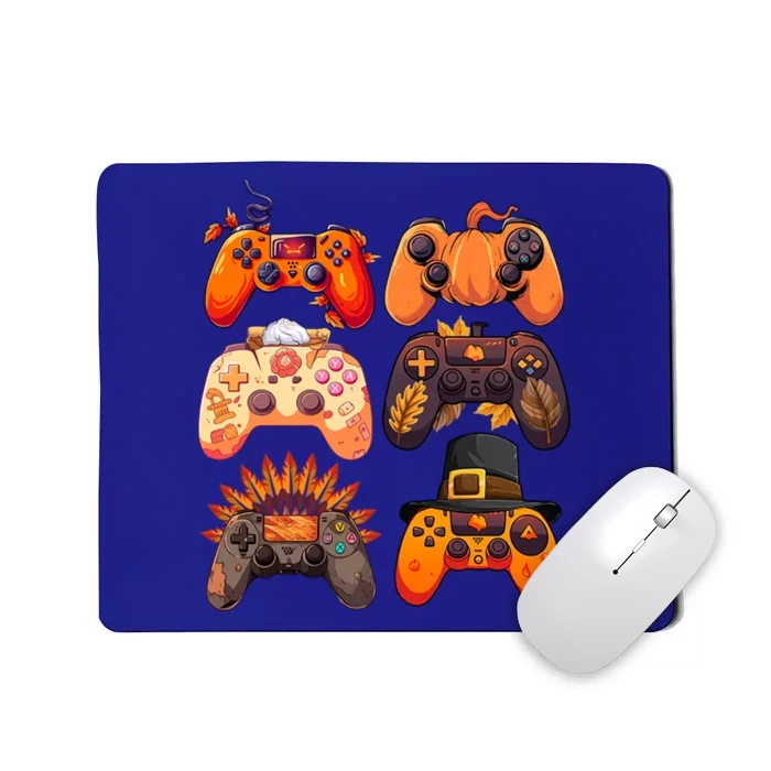 Thanksgiving Fall Gaming Controllers Turkey Funny Gamer Gift Mousepad