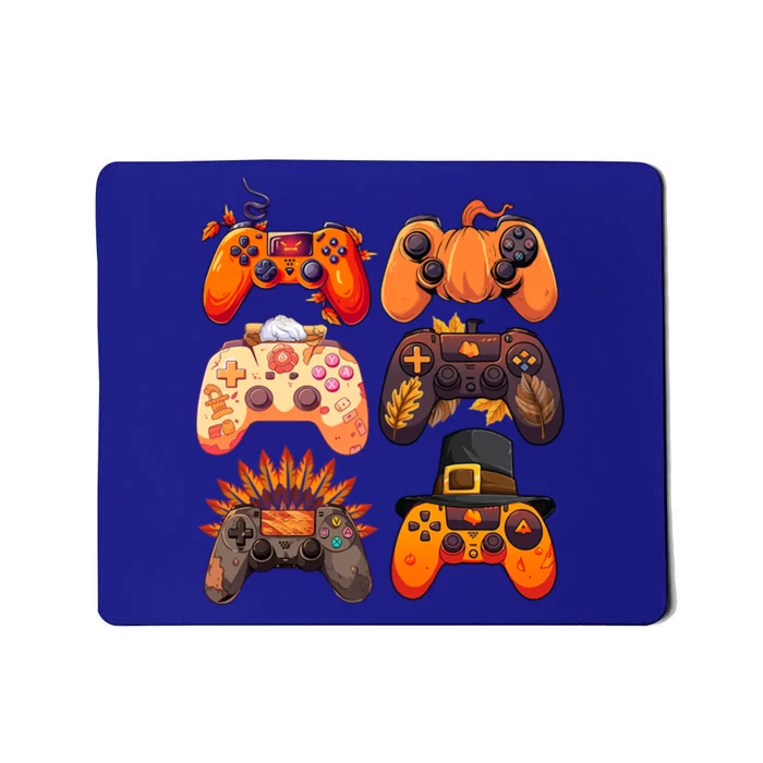 Thanksgiving Fall Gaming Controllers Turkey Funny Gamer Gift Mousepad