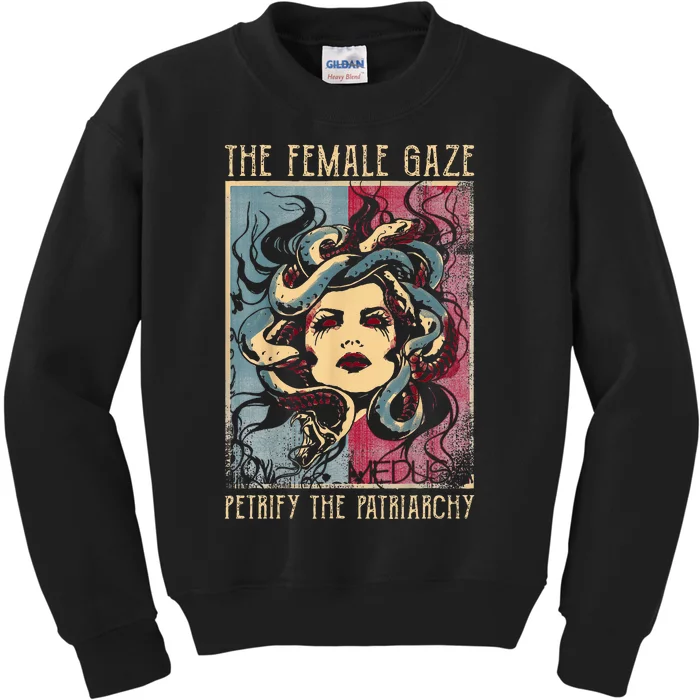 The Female Gaze Petrify The Patriarchy Medusa Kids Sweatshirt