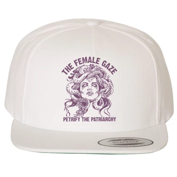 The Female Gaze Petrify The Patriarchy Feminist Witch Wool Snapback Cap