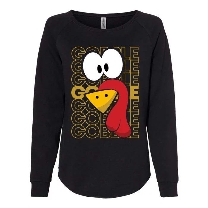 Turkey Face Gobble Gobble Gift Womens California Wash Sweatshirt