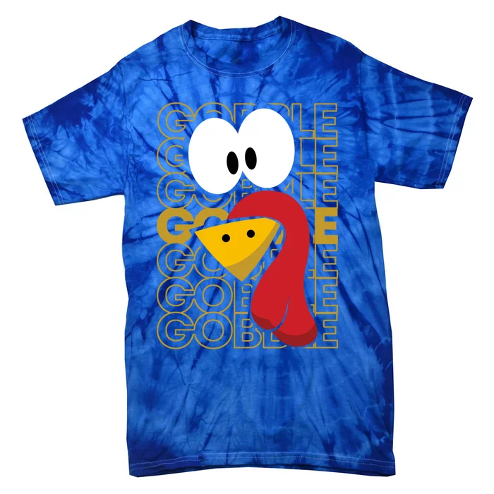 Turkey Face Gobble Gobble Gift Tie-Dye T-Shirt