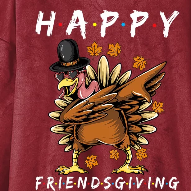 Turkey Friends Giving Happy Friendsgiving Funny Thanksgiving Hooded Wearable Blanket