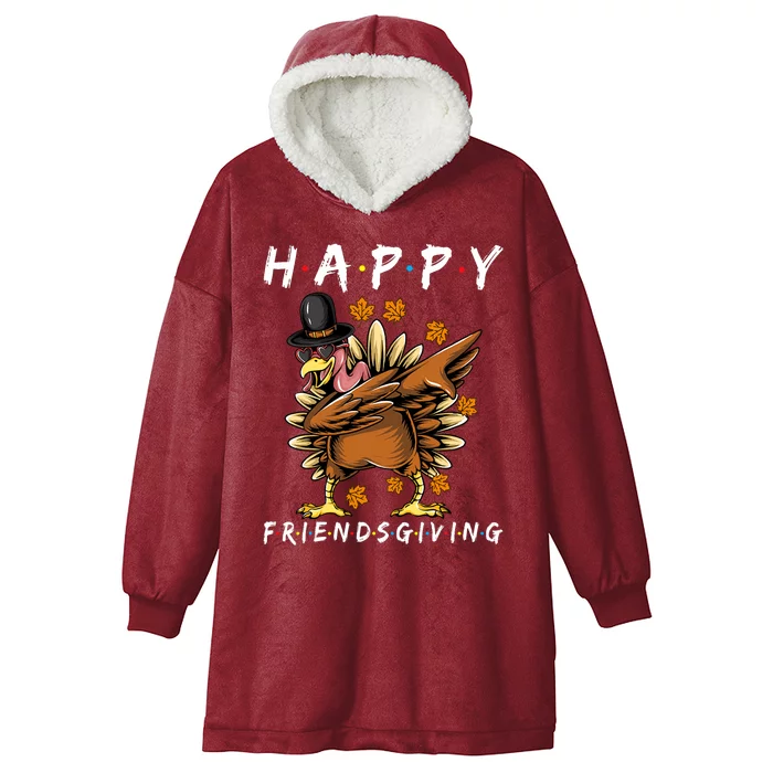 Turkey Friends Giving Happy Friendsgiving Funny Thanksgiving Hooded Wearable Blanket