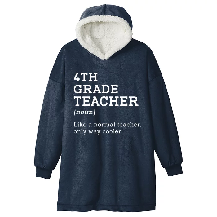 Team Fourth Grade Back To School 4th Grade Teacher Student Hooded Wearable Blanket