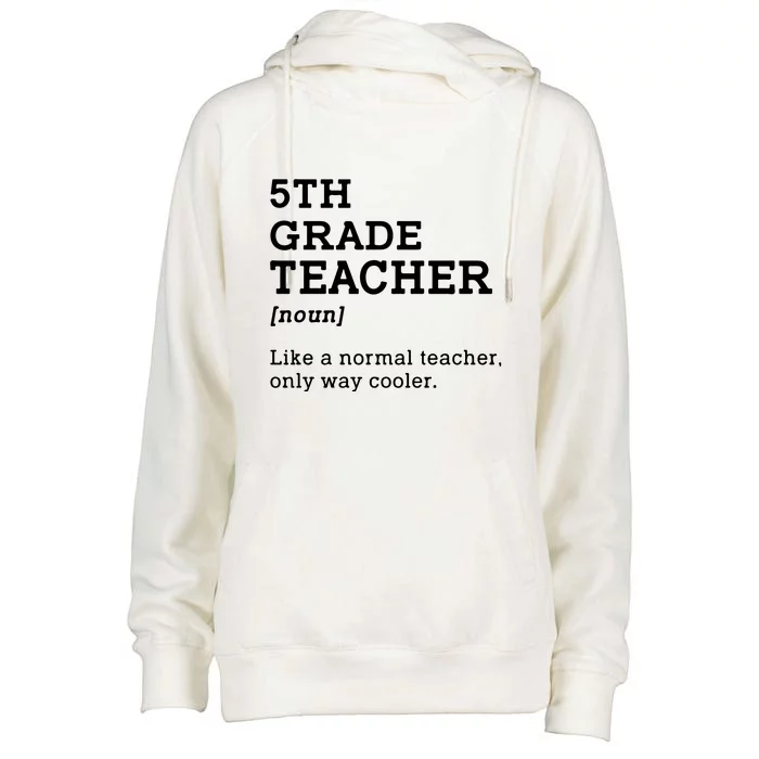 Team Fifth Grade Back To School 5th Grade Teacher Student Womens Funnel Neck Pullover Hood