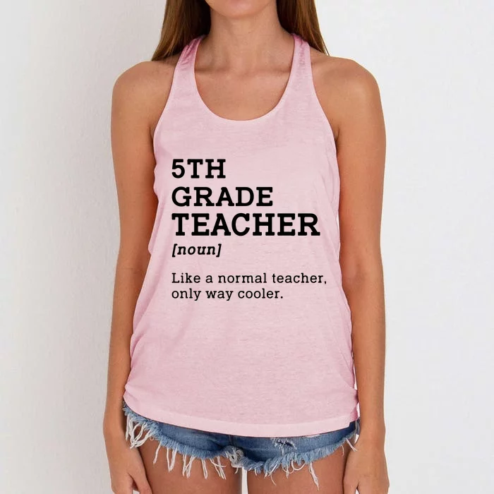 Team Fifth Grade Back To School 5th Grade Teacher Student Women's Knotted Racerback Tank