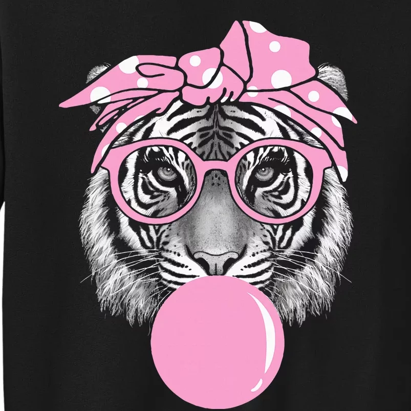 Tiger For Girl Glasses & B.U.B.B.L.E G.U.M. Tall Sweatshirt