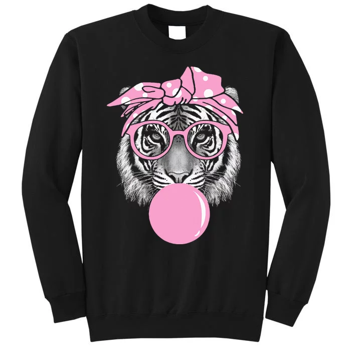 Tiger For Girl Glasses & B.U.B.B.L.E G.U.M. Tall Sweatshirt