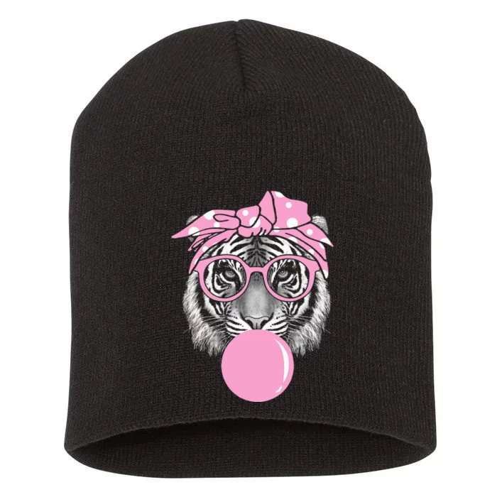 Tiger For Girl Glasses & B.U.B.B.L.E G.U.M. Short Acrylic Beanie