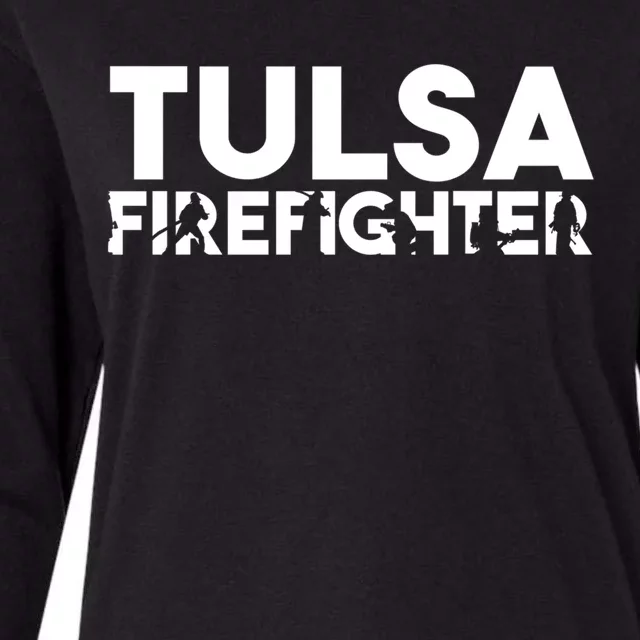 Tulsa Firefighter Gift Firefighter Dad Gift Meaningful Gift Womens Cotton Relaxed Long Sleeve T-Shirt