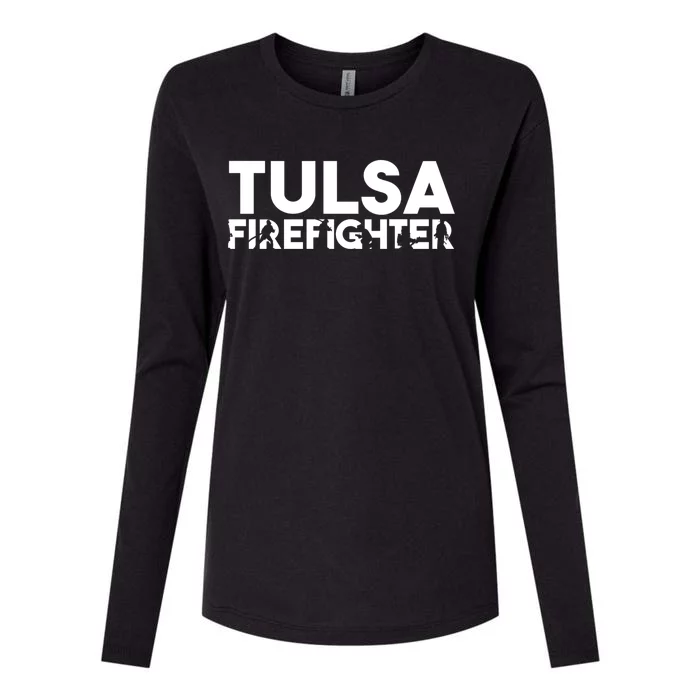 Tulsa Firefighter Gift Firefighter Dad Gift Meaningful Gift Womens Cotton Relaxed Long Sleeve T-Shirt