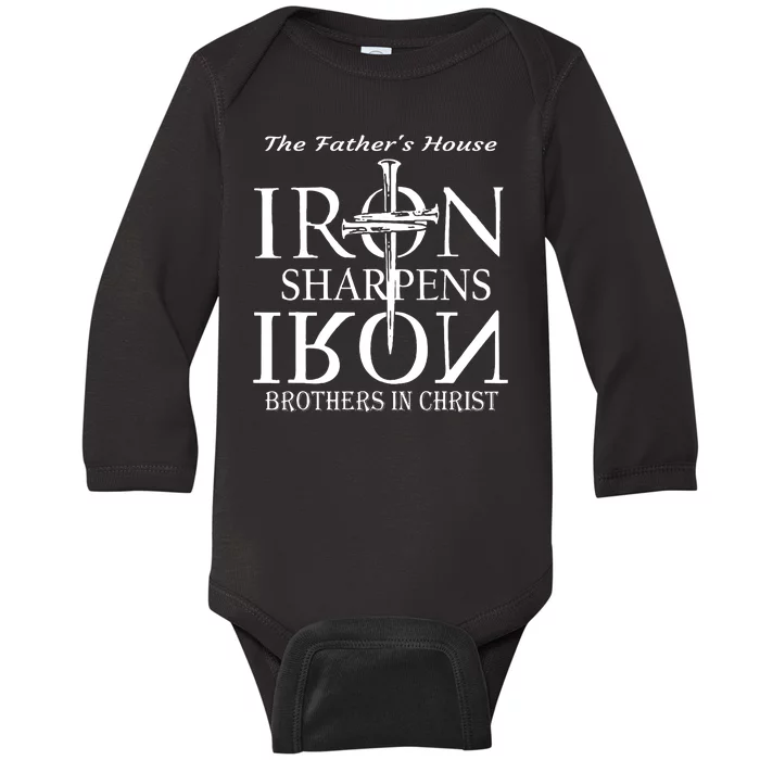 The Fathers House Iron Sharpens Iron Brothers In Christ Baby Long Sleeve Bodysuit