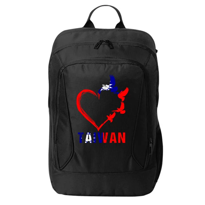 Taiwan Flag Heart Vintage Taiwaneses Lovers Taiwan Cool Gift City Backpack