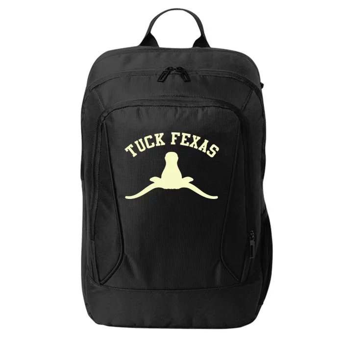 Tuck Fexas Horns Down Texas City Backpack