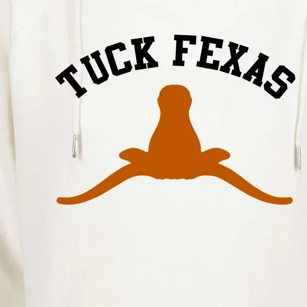 Tuck Fexas Horns Down Texas Womens Funnel Neck Pullover Hood