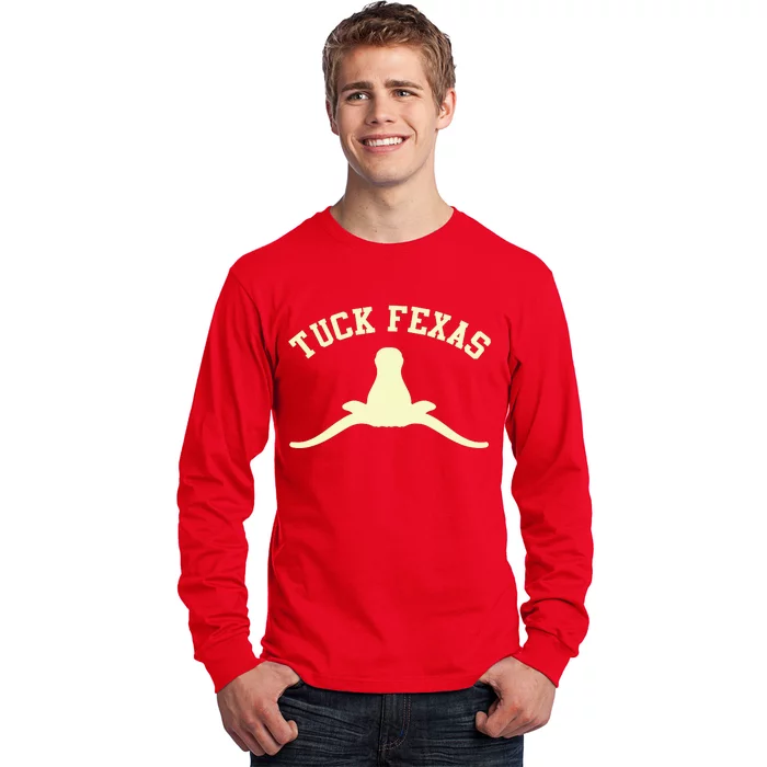 Tuck Fexas Horns Down Texas Long Sleeve Shirt