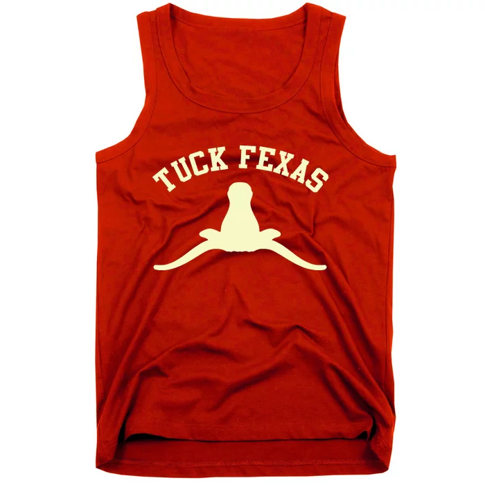 Tuck Fexas Horns Down Texas Tank Top