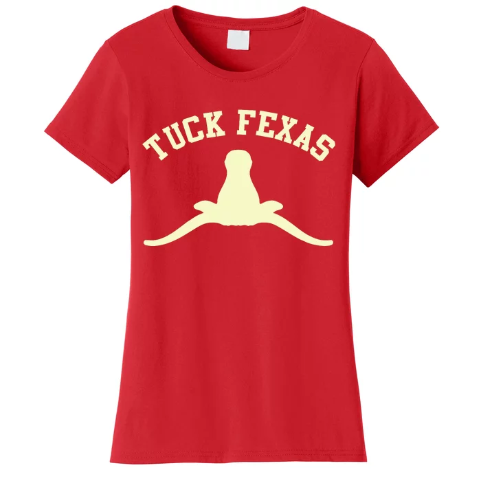 Tuck Fexas Horns Down Texas Women's T-Shirt