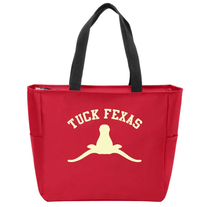 Tuck Fexas Horns Down Texas Zip Tote Bag