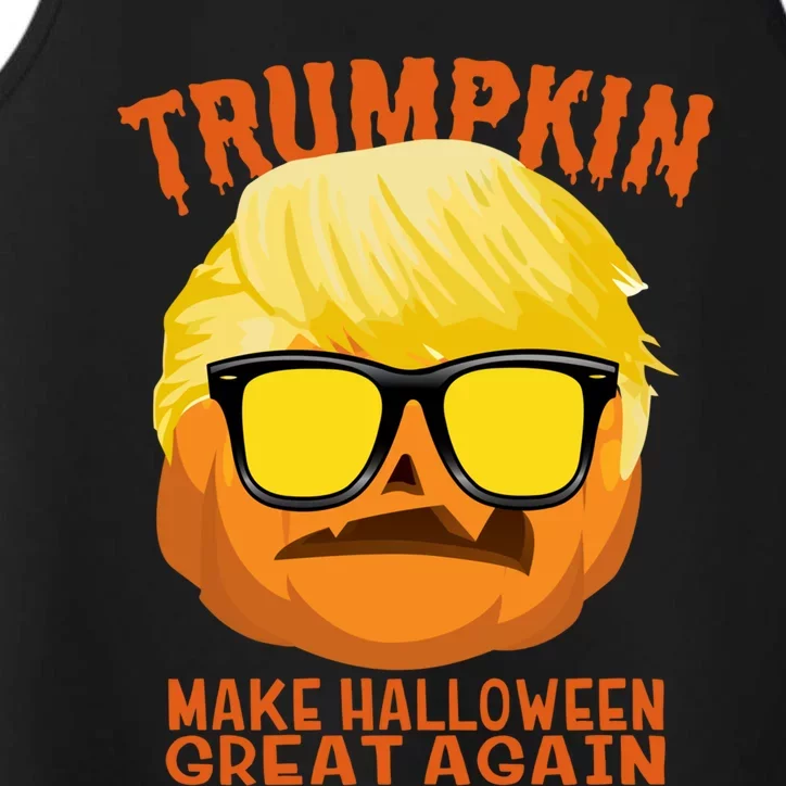 Trumpkin Funny Halloween Make Halloween Great Again Gift Performance Tank