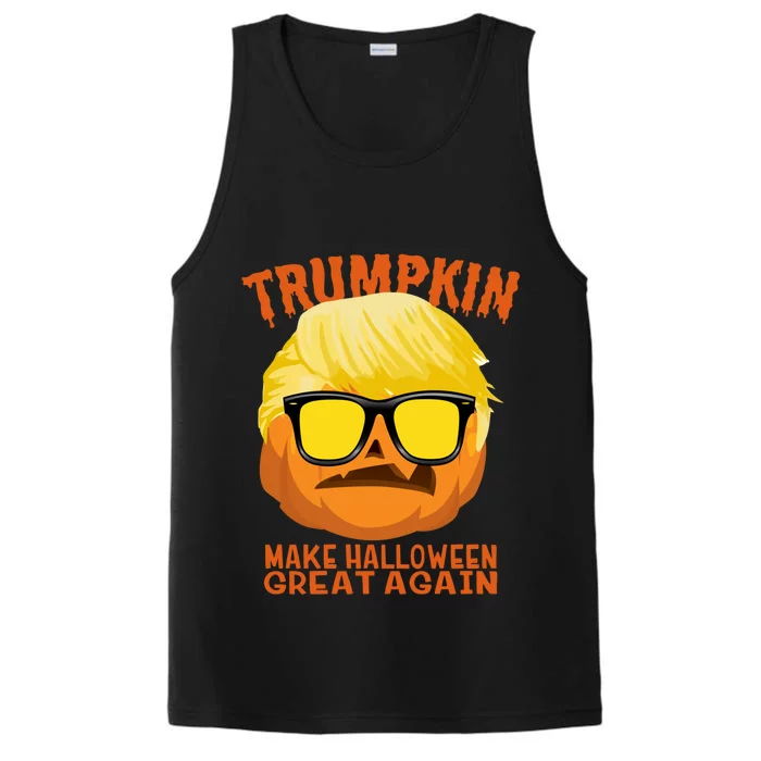 Trumpkin Funny Halloween Make Halloween Great Again Gift Performance Tank