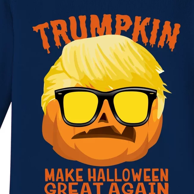 Trumpkin Funny Halloween Make Halloween Great Again Gift Baby Long Sleeve Bodysuit