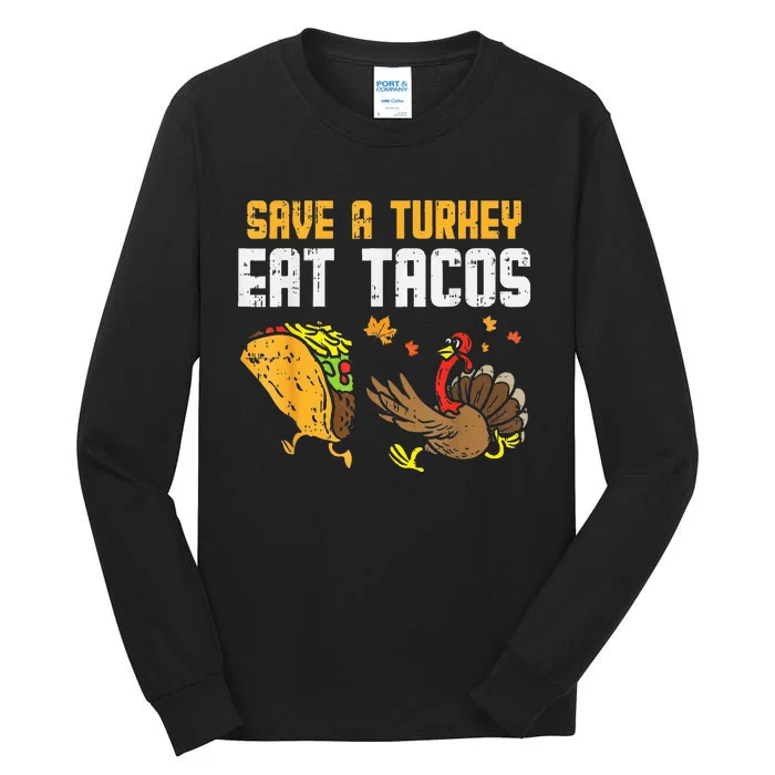 Turkey Fiesta Hilarious Thanksgiving Day Celebration Tall Long Sleeve T-Shirt