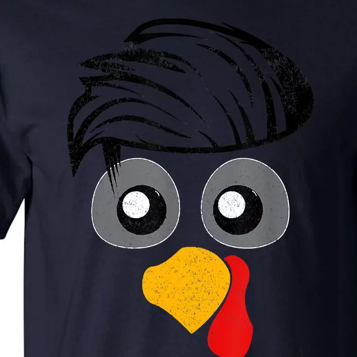 Thanksgiving Funny Handsom Turkey Face, Hairstyle For Thanksgiving Party Tall T-Shirt