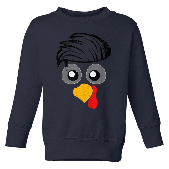 Thanksgiving Funny Handsom Turkey Face, Hairstyle For Thanksgiving Party Toddler Sweatshirt