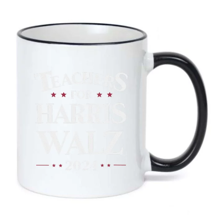 Teachers For Harris Walz 2024 Kamala Tim Waltz Black Color Changing Mug