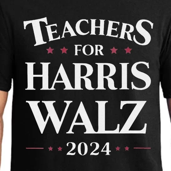 Teachers For Harris Walz 2024 Kamala Tim Waltz Pajama Set