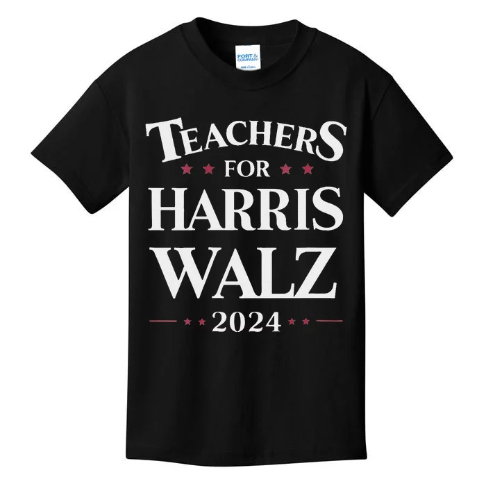 Teachers For Harris Walz 2024 Kamala Tim Waltz Kids T-Shirt