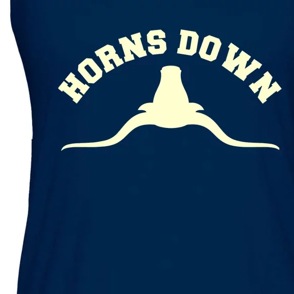 Tuck Fexas Horns Down Texas Ladies Essential Flowy Tank