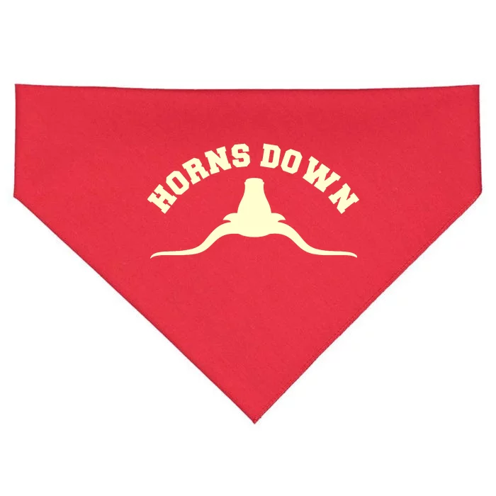 Tuck Fexas Horns Down Texas USA-Made Doggie Bandana