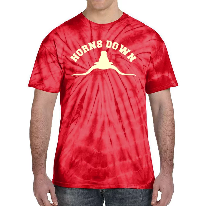 Tuck Fexas Horns Down Texas Tie-Dye T-Shirt