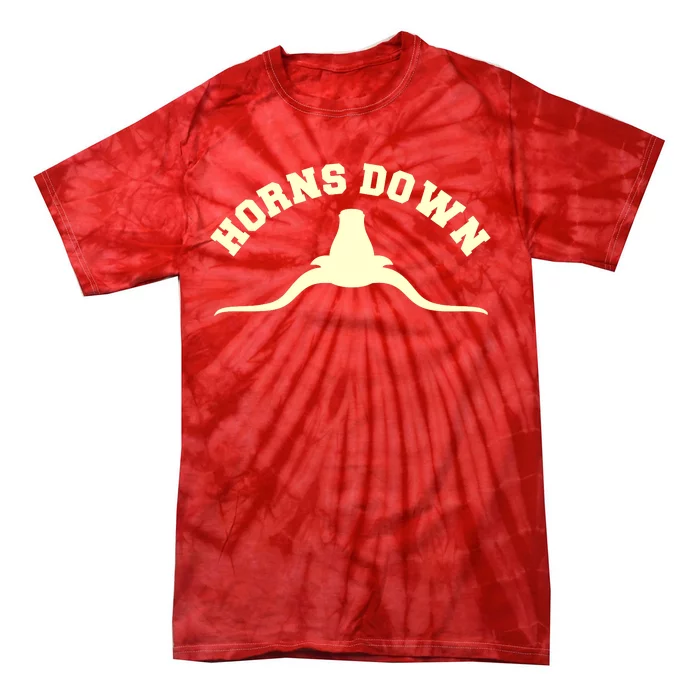 Tuck Fexas Horns Down Texas Tie-Dye T-Shirt